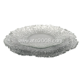 Glass Charger Plate With Foil Silver